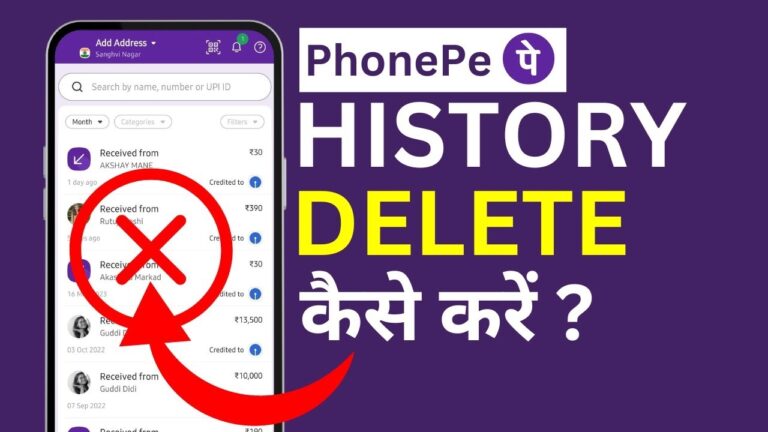 How to Delete PhonePe History
